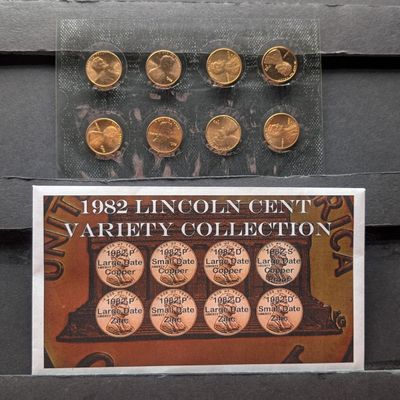 Sale Photo Thumbnail #324: 1982 Lincoln Cent Variety Collection - Copper, Zinc & Proof