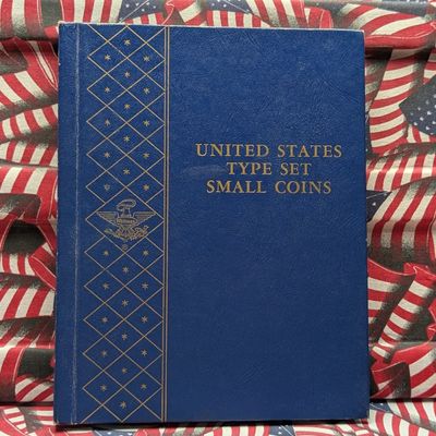 Sale Photo Thumbnail #155: Partial Type Set Small Coin Collection in Whitman Album - Includes (3) Lincoln Cents, (1) Jefferson Nickel, (1) Silver Wartime Nickel, (1) V-Nickel & (2) Silver Dimes = 8 Coins Total