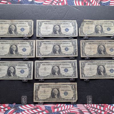 Sale Photo Thumbnail #405: (10) 1935 & 1957 Series $1 Silver Certificates - Includes Star Note