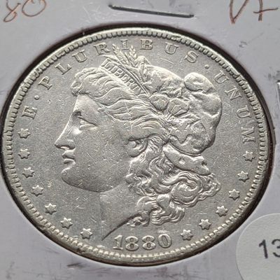 Sale Photo Thumbnail #178: 1880 Morgan 90% Silver Dollar - VF