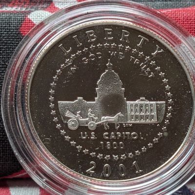Sale Photo Thumbnail #32: 2001-P PROOF U.S. Capitol  Commemorative Half Dollar in Government Capsule