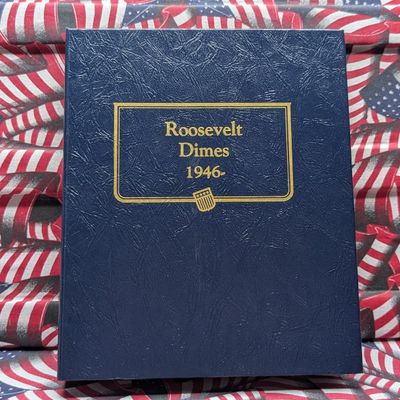 Sale Photo Thumbnail #201: Partial 1965-2004 P, D, & S Mint Roosevelt Dime Collection in Whitman Album - Includes Proofs - 174 Coins Total