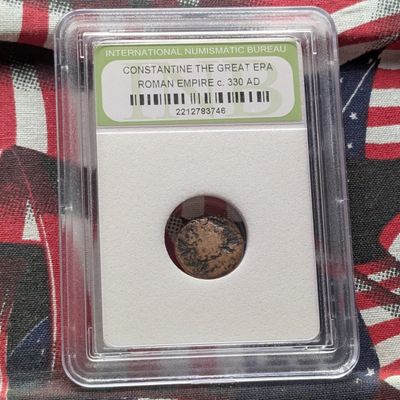 Sale Photo Thumbnail #353: c. 330 AD Constantine the Great Era Roman Empire Coin - Slabbed International Numismatic Bureau