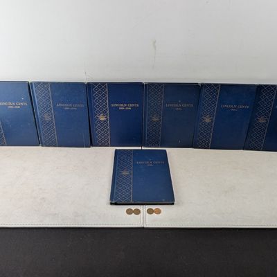 Sale Photo Thumbnail #7: Partial 1909-1976 Lincoln Cent Collection in 7 Whitman Albums - Includes BETTER DATES! & Lots of UNC Condition Coins - 450+ Coins Total!!
