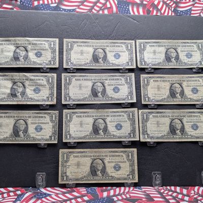 Sale Photo Thumbnail #283: (10) 1935 & 1957 Series $1 Silver Certificates