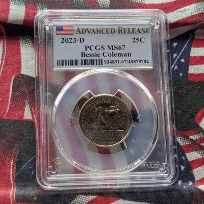 Sale Photo Thumbnail #304: 2023-D Bessie Coleman Quarter - PCGS MS67 - Advanced Release