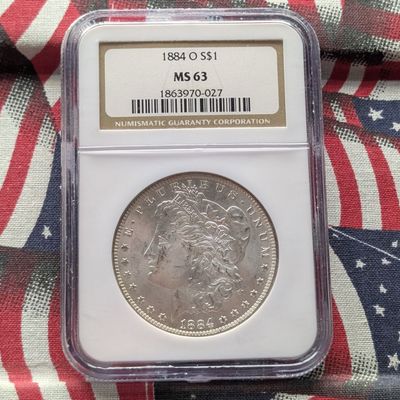 Sale Photo Thumbnail #156: 1884-O Morgan 90% Silver Dollar NGC MS63