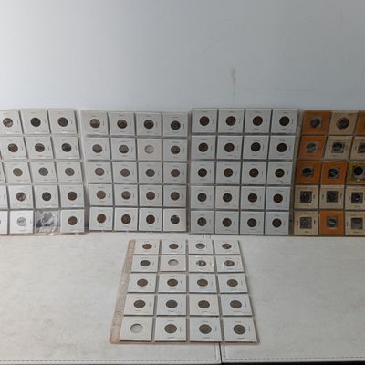 Sale Photo Thumbnail #349: 1915-1942 Lincoln Wheat Cent Collection in Collector's Binder Pages, 90+ Coins Total