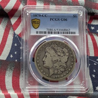 Sale Photo Thumbnail #152: 1879-CC Morgan 90% Silver Dollar PCGS G06 - Key Date