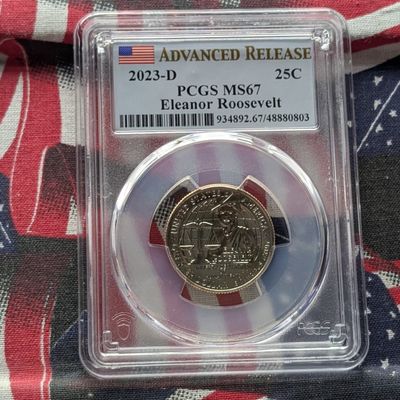 Sale Photo Thumbnail #303: 2023-D Eleanor Roosevelt Quarter - PCGS MS67 - Advanced Release