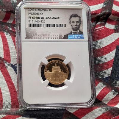 Sale Photo Thumbnail #391: 2009-S PROOF Bronze Lincoln Presidency Cent - NGC PF69 RD ULTRA CAMEO