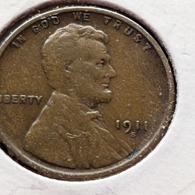 Sale Photo Thumbnail #248: 1911-S Lincoln Wheat Cent - VF, Semi Key Date