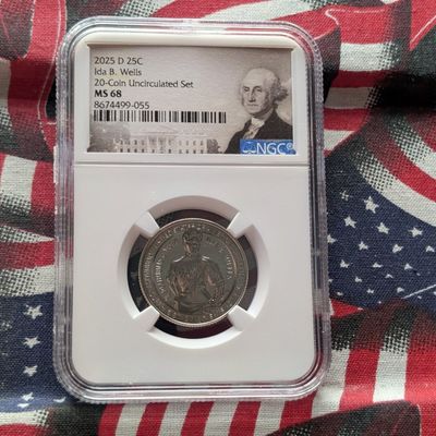 Sale Photo Thumbnail #25: 2025-D Ida B. Wells Quarter - NGC MS68