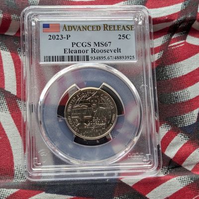 Sale Photo Thumbnail #428: 2023-P Eleanor Roosevelt Quarter - PCGS MS67 - Advanced Release