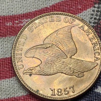 Sale Photo Thumbnail #183: 1857 Flying Eagle Cent w/ GREAT LUSTER!