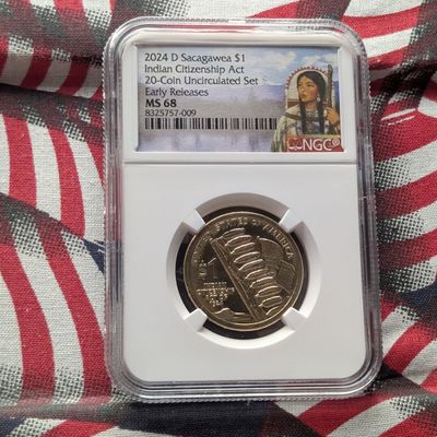 Sale Photo Thumbnail #326: 2024-D Sacagawea Indian Citizenship Act Dollar - NGC MS68 - Early Release