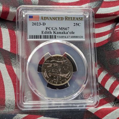 Sale Photo Thumbnail #433: 2023-D Edith Kanaka'ole Quarter - PCGS MS67 - Advanced Release