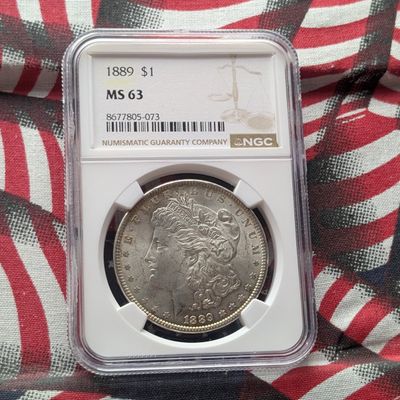 Sale Photo Thumbnail #90: 1889 Morgan 90% Silver Dollar - NGC MS63