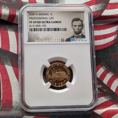 Sale Photo Thumbnail #83: 2009-S PROOF Bronze Lincoln Professional Life Cent - NGC PF69 RD ULTRA CAMEO