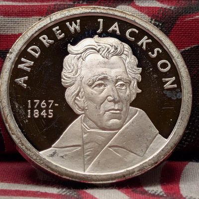 Sale Photo Thumbnail #24: 1 Troy Oz. .999 FINE SILVER Andrew Jackson Designed Round