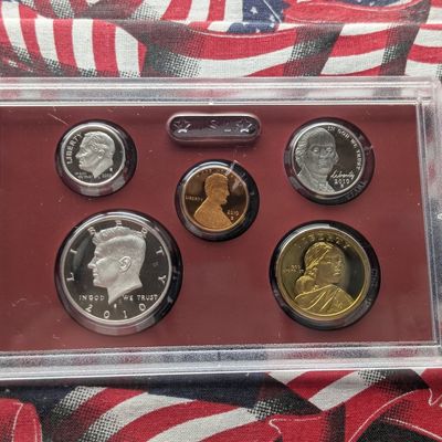 Sale Photo Thumbnail #127: 2010-S U.S. Mint Silver Proof Set in OGP, NO BOX, No Quarters - Includes (2) 90% Silver Coins