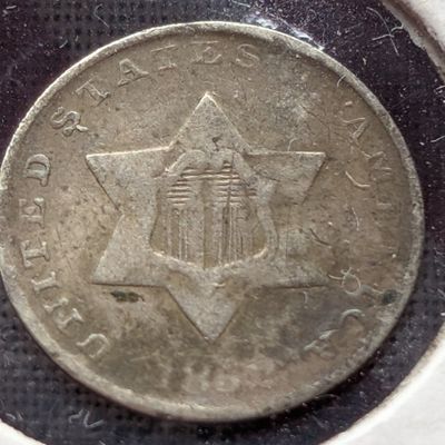 Sale Photo Thumbnail #226: 1852 Three Cent Silver - 75% Silver - VF