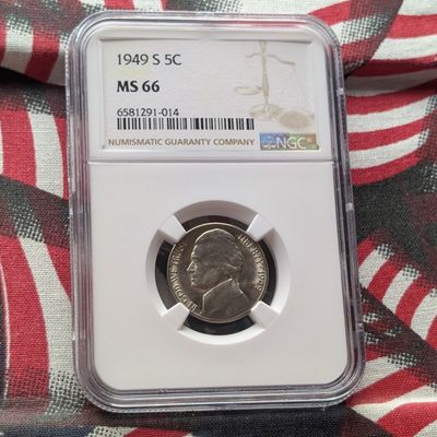 Sale Photo Thumbnail #79: 1949-S Jefferson Nickel - NGC MS66