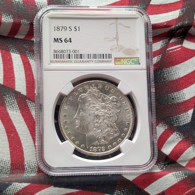 Sale Photo Thumbnail #153: 1879-S Morgan 90% Silver Dollar - NGC MS64