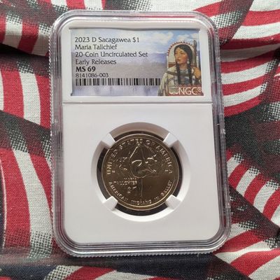 Sale Photo Thumbnail #447: 2023-D Native American (Maria Tallchief) Dollar - NGC MS69 - Early Release