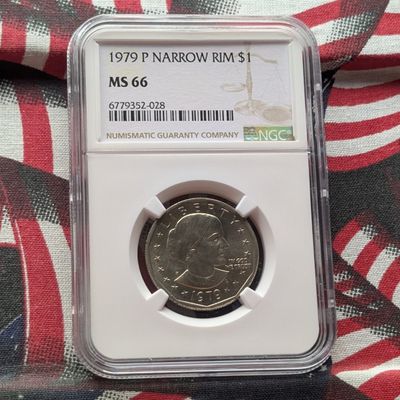 Sale Photo Thumbnail #355: 1979-P Susan B. Anthony Dollar w/ Narrow Rim - NGC MS66