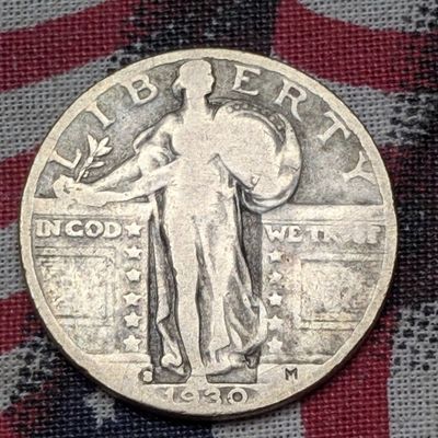 Sale Photo Thumbnail #440: 1930-S Standing Liberty 90% Silver Quarter