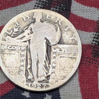 Sale Photo Thumbnail #335: 1927 Standing Liberty 90% Silver Quarter