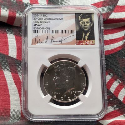 Sale Photo Thumbnail #371: 2024-P Kennedy Half Dollar - NGC MS67 w/ Signature Case - Early Release