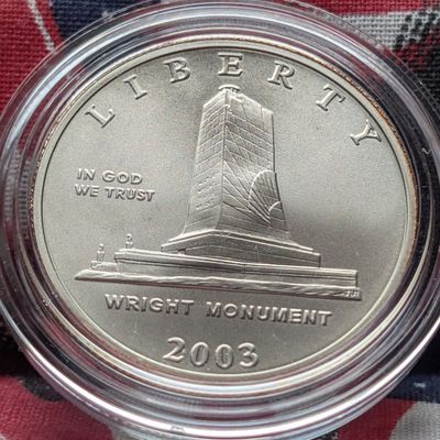 Sale Photo Thumbnail #61: 2003-P UNC Wright Monument Commemorative Half Dollar in Government Capsule