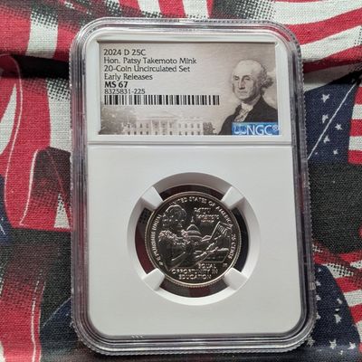 Sale Photo Thumbnail #219: 2024-D Hon. Patsy Takemoto Mink Quarter - NGC MS67 - Early Release
