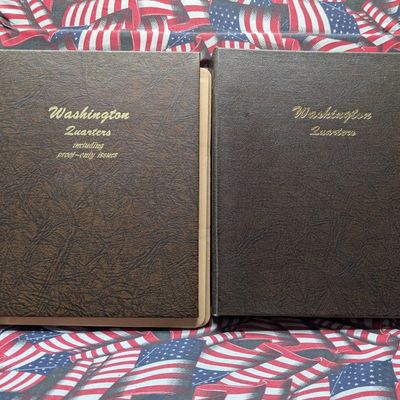 Sale Photo Thumbnail #215: Partial 1965-1999 P&D Mint Washington Quarter Collection in 2 Dansco Albums - 80 Coins Total