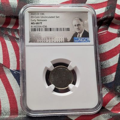 Sale Photo Thumbnail #374: 2023-D Roosevelt Dime - NGC MS68 FT - Early Release