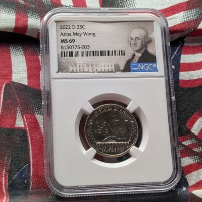 Sale Photo Thumbnail #65: 2022-D Anna May Wong Quarter - NGC MS69