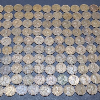 Sale Photo Thumbnail #51: 1 Pound of Various 1930's Lincoln Wheat Cents