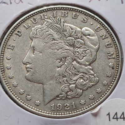 Sale Photo Thumbnail #188: 1921-D Morgan 90% Silver Dollar - XF