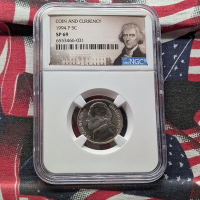 Sale Photo Thumbnail #55: 1994-P Jefferson Nickel - NGC SP69 - Coin & Currency