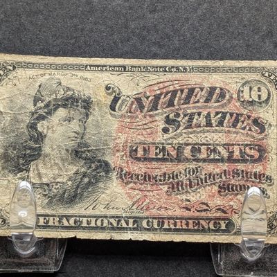 Sale Photo Thumbnail #274: 1863 United States 10 Cent Fractional Currency Note