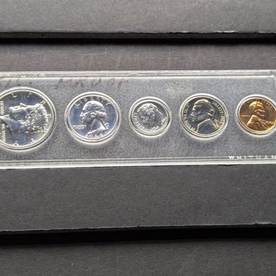 Sale Photo Thumbnail #134: 1964 United States Proof Set in Whitman Plastic Sleeve - Includes (3) 90% Silver Coins