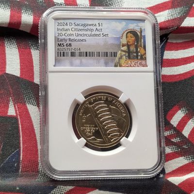 Sale Photo Thumbnail #357: 2024-D Sacagawea Indian Citizenship Act Dollar - NGC MS68 - Early Release