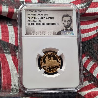 Sale Photo Thumbnail #59: 2009-S PROOF Bronze Lincoln Professional Life Cent - NGC PF69 RD ULTRA CAMEO