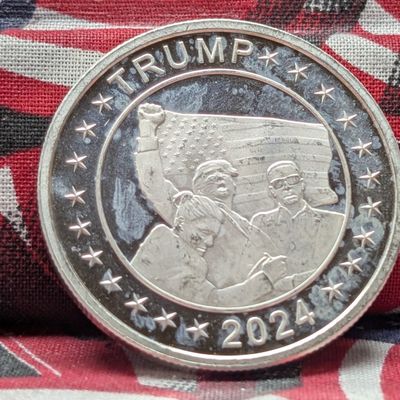 Sale Photo Thumbnail #267: 1 Troy Oz. .999 FINE SILVER 2024 Trump Designed Round