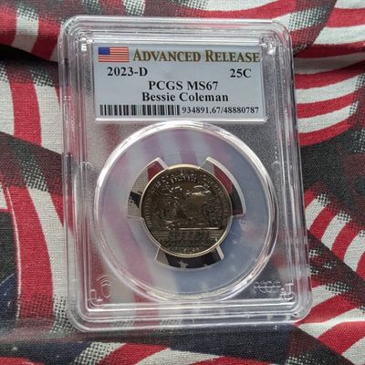 Sale Photo Thumbnail #438: 2023-D Bessie Coleman Quarter - PCGS MS67 - Advanced Release