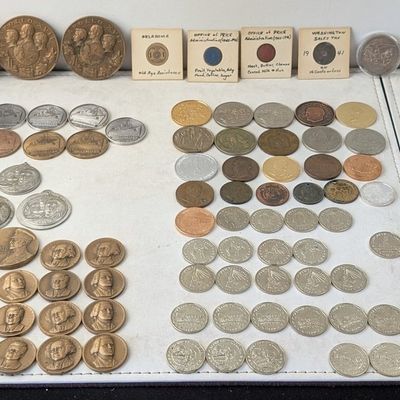 Sale Photo Thumbnail #89: Various Vintage & Modern Tokens, Medallions, & Rounds