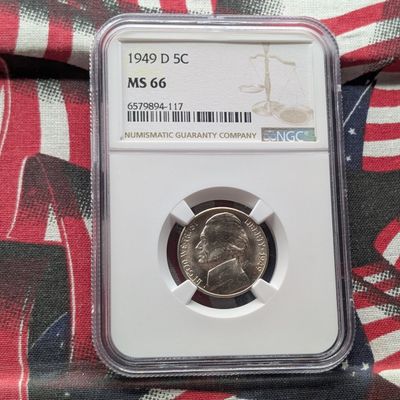 Sale Photo Thumbnail #207: 1949-D Jefferson Nickel - NGC MS66