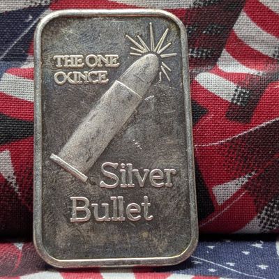 Sale Photo Thumbnail #421: 1 Troy Oz. .999 FINE SILVER Pew Pew Designed Art Bar